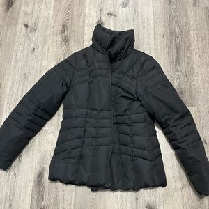 All Black Puff Jacket size Medium Calvin Klein Zipper closure